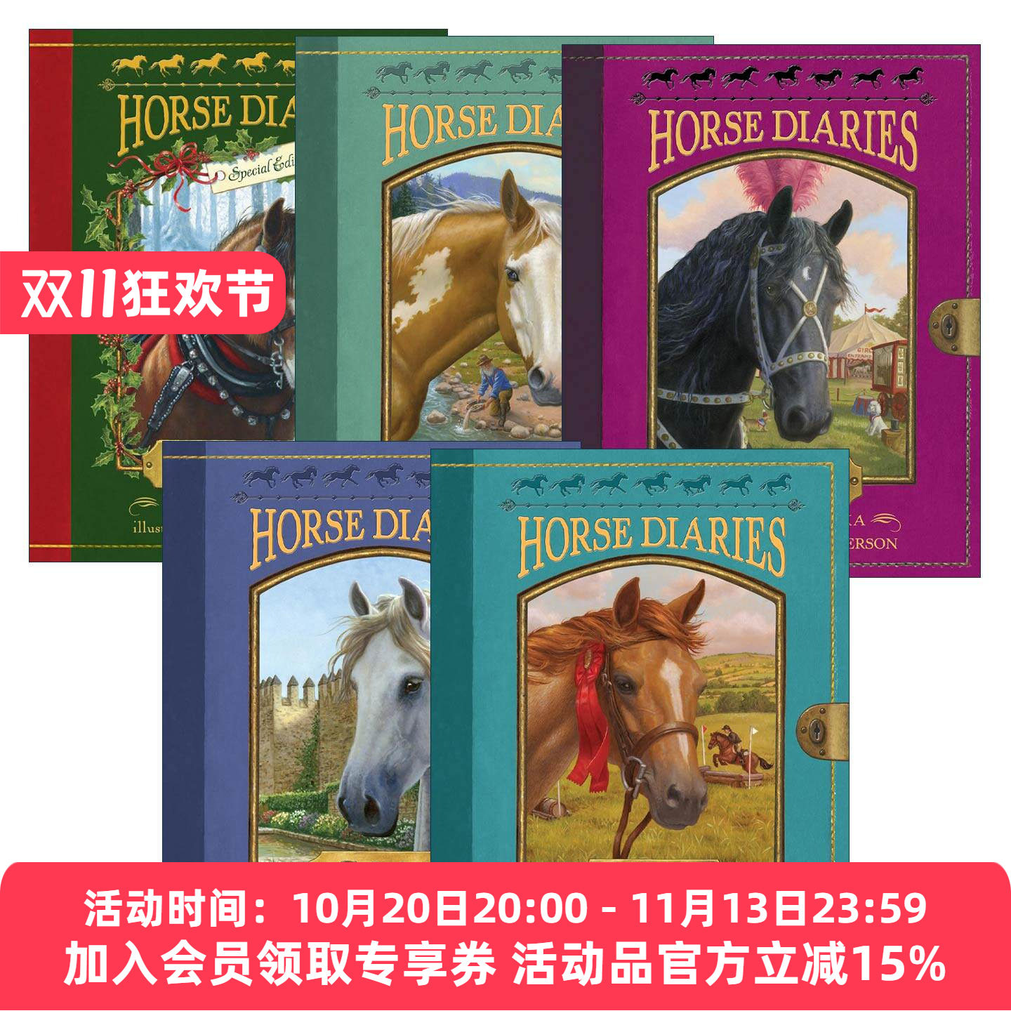 英文原版 Horse Diaries 小马驹日志系列5册 儿童历史小说 爱伦坡奖提名作家Alison Hart 英文版 进口英语原版书籍