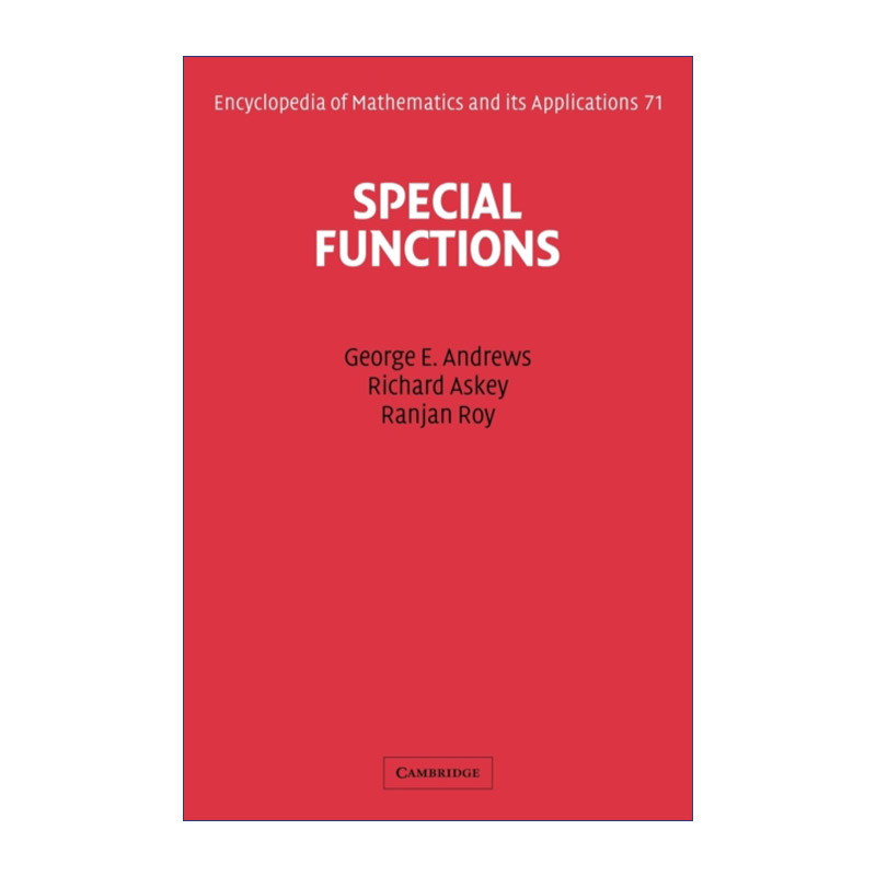 特殊函数  英文原版 Special Functions 剑桥数学百科及应用系列 英文版 进口英语原版书籍