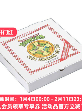 英文原版 The Teenage Mutant Ninja Turtles Pizza Cookbook Gift Set 忍者神龟 变种时代 披萨烹饪书礼品套装 精装 附送官方围裙