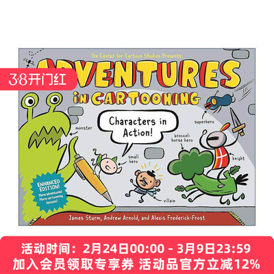 英文原版 Adventures in Cartooning Characters in Action Enhanced Edition 英文版 进口英语原版书籍