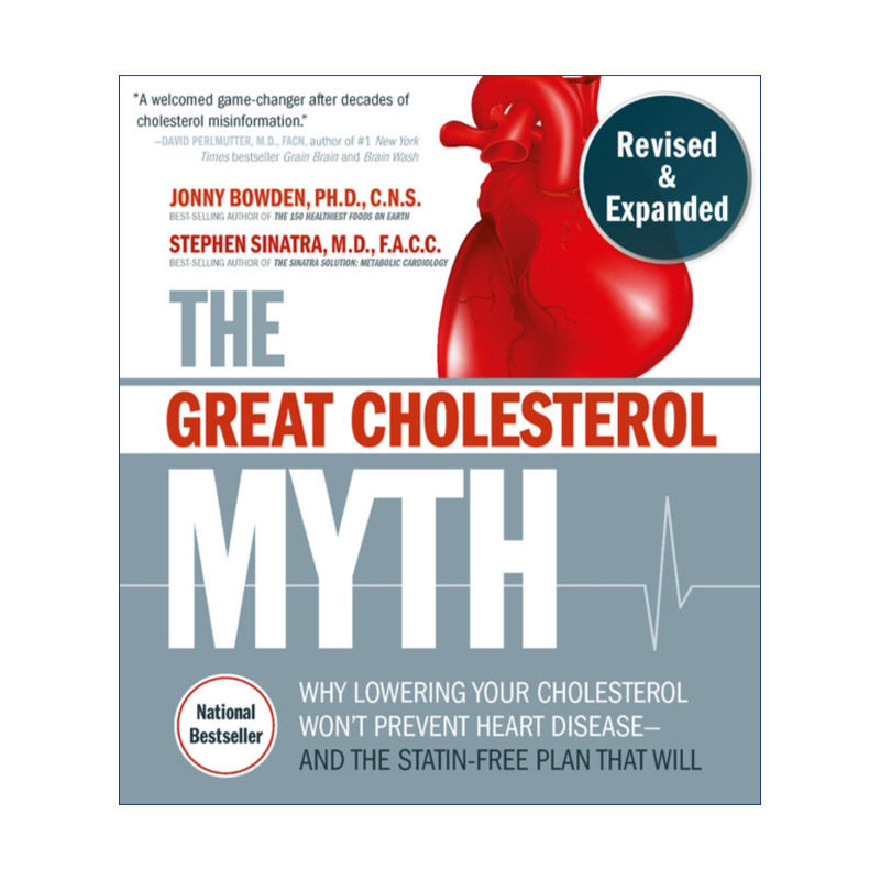 胆固醇大迷思 英文原版 The Great Cholesterol Myth 包含预防和逆转心脏病的 100 种食谱 英文版 进口英语原版书籍