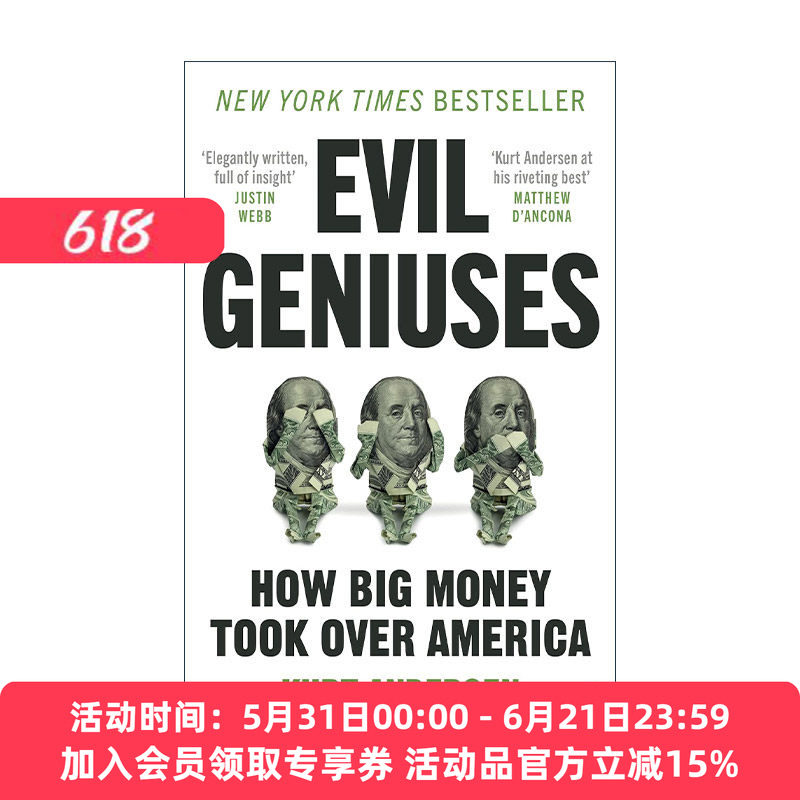 英文原版 Evil Geniuses 邪恶天才 复原美国 美国历史 英文版 进口英语原版书籍