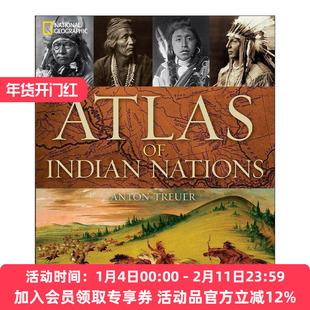 英文原版 Atlas of Indian Nations 印第安民族地图集 原住民历史与文化指南 美国国家地理 精装 英文版 进口英语原版书籍