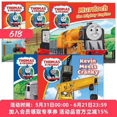 英文原版 Thomas & Friends 托马斯和朋友们系列绘本5册 托马斯小火车 凯文遇见克兰奇 丹尼斯 路西 默多克 英文版 进口原版书籍