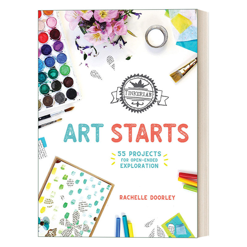 修补实验室艺术开始 英文原版 Tinkerlab Art Starts 52个探索项目绘画剪纸制作 三维艺术 儿童启蒙创造力图画书 英文版 进口书籍