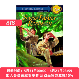 英文原版 Swiss Family Robinson 瑞士人罗宾逊一家 海角一乐园 兰登经典文学初级章节书 英文版 进口英语原版书籍