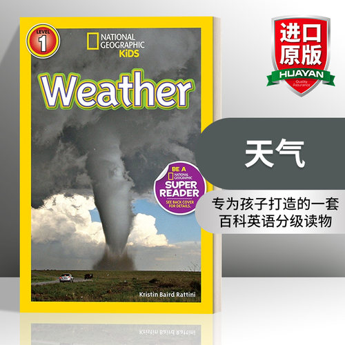 英文原版 National Geographic Kids Readers L1 Weather 国家地理儿童分级读物第1级 天气 英文版 进口英语原版书籍