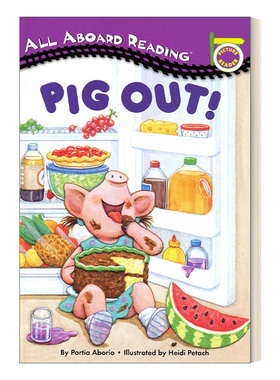 英文原版 Pig Out 汪培珽一阶 All Aboard Reading系列 英文版 进口英语原版书籍