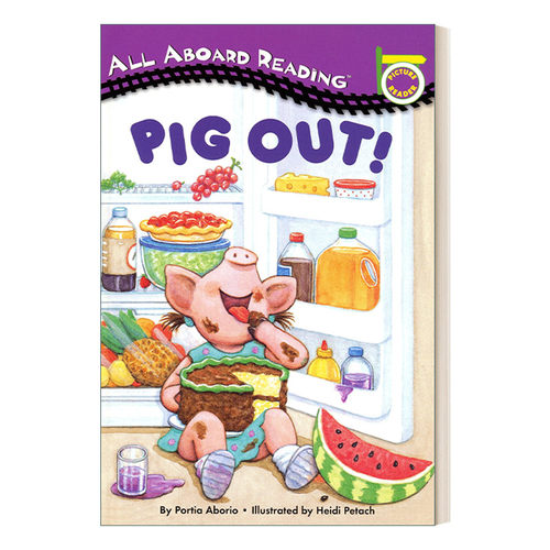 英文原版 Pig Out 汪培珽一阶 All Aboard Reading系列 英文版 进口英语原版书籍