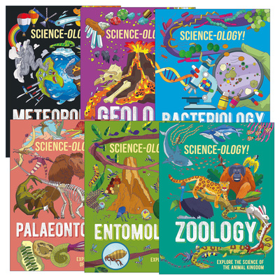 英文原版 Science-ology 科学系列6册 儿童科普百科绘本 地质学 动物学 古生物学 英文版 进口英语原版书籍