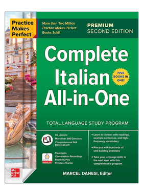 原版 Practice Makes Perfect Complete Italian All-in-One 孰能生巧 意大利语一本通 第2版 进口原版书籍