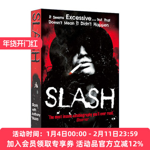索尔·哈德森Slash自传 英文原版 Slash the Autobiography 枪炮与玫瑰乐队吉他手 英文版 进口英语原版书籍