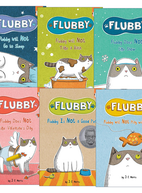 英文原版 Flubby 大懒猫费洛比系列6册 兰登桥梁小读本 儿童绘本 幽默全彩插画桥梁书 英文版 进口英语原版书籍