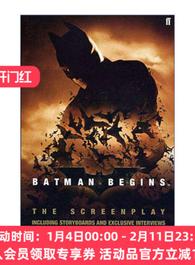 蝙蝠侠  英文原版 Batman Begins: The Screenplay: Including Storyboards and Exclusive Interviews 侠影之谜剧本 含分镜和独家