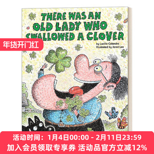 英文原版 There Was an Old Lady Who Swallowed a Clover 有个老婆婆吞了一片三叶草 英文版 进口英语原版书籍