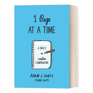 英文原版 Blue Adam 画画 写作 Page 进口英语书籍 Kurtz 英文版 Time 创意日记簿 反思与分享 事情由你决定 一次一页