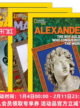 英文原版 World History Biographies 美国国家地理名人传记3册 儿童科普百科 英文版 建行卡英语原版书籍