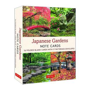 英文版 书籍 日本庭园 摄影艺术礼物套装 Cards Gardens Note 进口英语原版 英文原版 含便签卡片与信封 Japanese