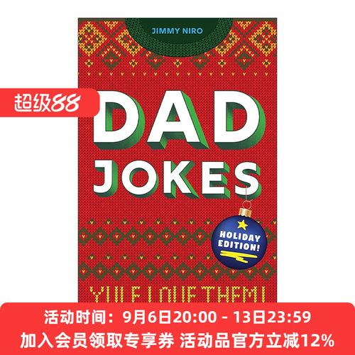英文原版 Dad Jokes Holiday Edition 老爸笑话书 节日版 双关语 谐音梗 冷笑话集 Jimmy Niro 英文版 进口英语原版书籍