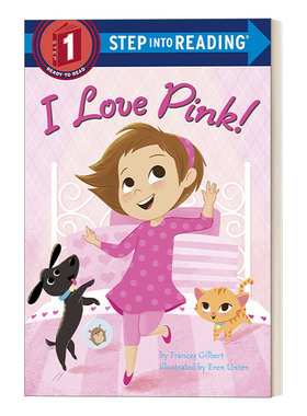 我喜欢粉红色 英文原版 Step into Reading 1 - I Love Pink 英文版 进口英语原版书籍