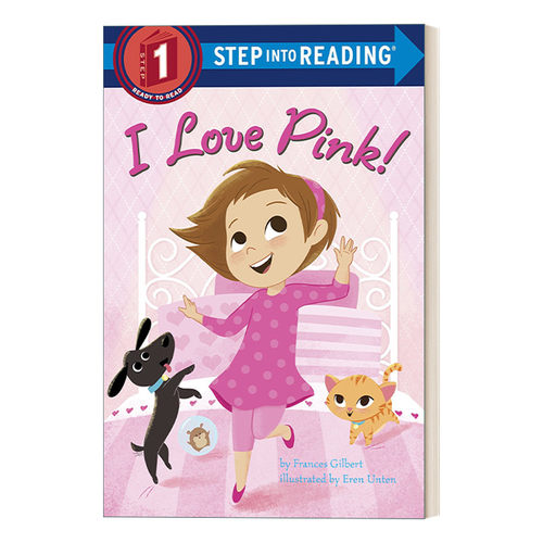 我喜欢粉红色 英文原版 Step into Reading 1 - I Love Pink 英文版 进口英语原版书籍