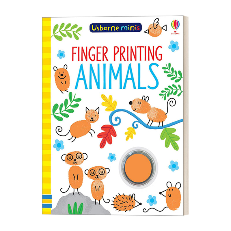 手指涂鸦书 英文原版 Finger Printing Animals 动物 儿童益智趣味开发 艺术启蒙 英文版 进口英语原版书籍