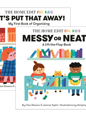 英文原版 The Home Edit for Kids 2册 儿童收纳启蒙认知绘本 纸板书 整理达人Clea Shearer 英文版 进口英语原版书籍