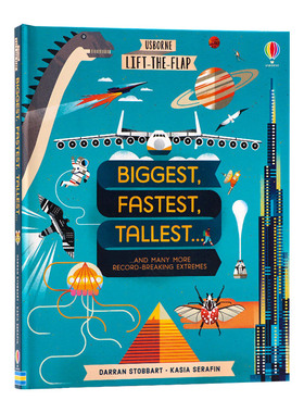 尤斯伯恩翻翻学 英文原版 Lift-the-flap Biggest  Fastest Highest Strongest 绘本 大快高壮 儿童科普 英文版 进口英语书籍