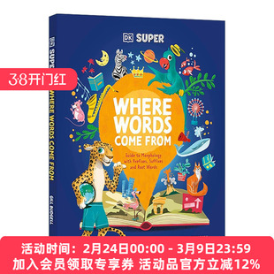 DK英语词汇的来源 英文原版 Where Words Come From 前缀后缀词根英语构词法指南 精装 英文版 进口英语原版书籍