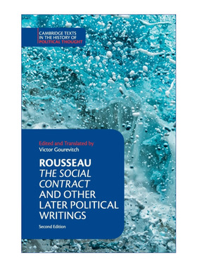 卢梭  英文原版 Rousseau: The Social Contract and Other Later Political Writings 社会契约论及后期哲学著作 剑桥政治思想史