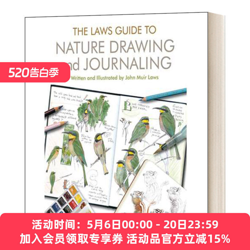 自然绘画和日志指南 英文原版 The Laws Guide to Nature Drawing and Journaling 美国自然学家约翰劳斯 John Muir Laws 进口书籍