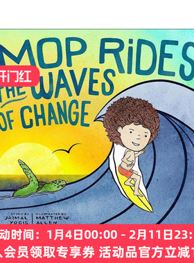 英文原版 Mop Rides the Waves of Change 拖把头驾驭变化的波浪 海洋保护 儿童情绪调节精装绘本 Jaimal Yogis 进口英语原版书籍