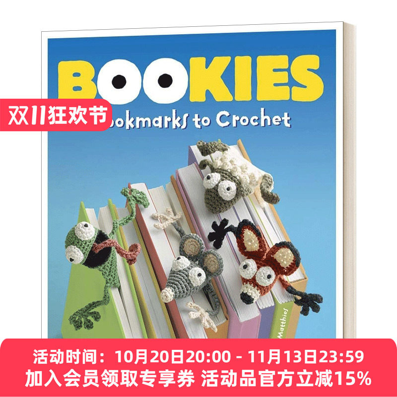 手工钩织书签 英文原版 Bookies Bookmarks to Crochet 英文版 进口英语原版书籍