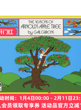 英文原版 The Seasons of Arnold's Apple Tree 阿诺德的苹果树 四季季节 盖尔吉本斯科普绘本Gail Gibbons 进口英语原版书籍