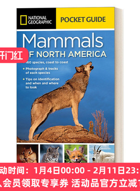 英文原版 National Geographic Pocket Guide to the Mammals of North America  北美哺乳动物 便携指南手册 英文版 进口英语书籍