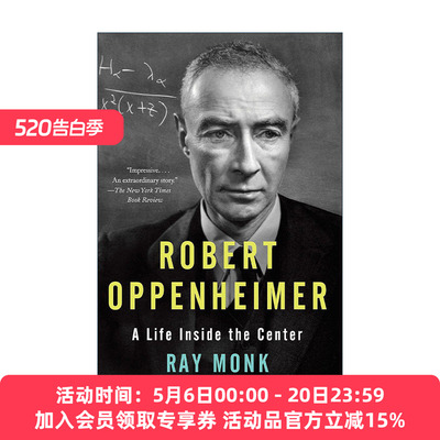 罗伯特·奥本海默传 英文原版 Robert Oppenheimer 深入核心 原子弹之父 Ray Monk英文版 进口英语原版书籍