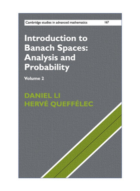 现货 巴拿赫空间导论  英文原版Introduction to Banach Spaces: Analysis and Probability卷二 剑桥高等数学研究系列 精装进口书