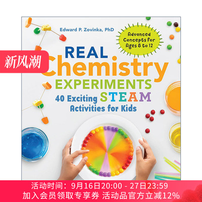 英文原版 Real Chemistry Experiments Real Science 真正的化学实验 STEAM教育 儿童科普百科活动书 英文版 进口英语原版书籍