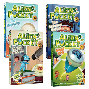 书籍 进口英语原版 小学生课外阅读 Alien 和外星人 口袋里 Pocket 英文版 英文原版 外星人4册 冒险 儿童初级桥梁章节书