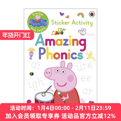 英文原版 Peppa Pig Practise with Peppa Ultimate Phonics 小猪佩尼贴纸活动书 神奇的拼读法 英文版 进口英语原版书籍
