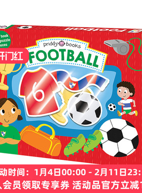 小小角色扮演家 足球员 英文原版 Lets Pretend Footballer 儿童纸板模型操作玩具书 亲子互动益智游戏书 英文版英语单词认知启蒙