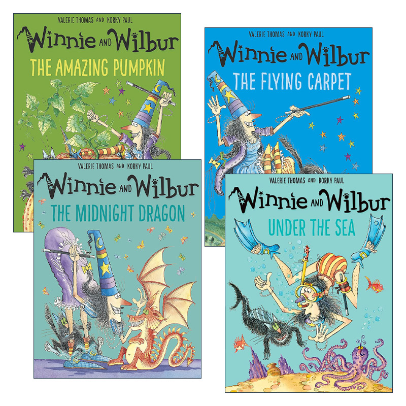 英文原版 Winnie and Wilbur 女巫温妮绘本4册 吴敏兰书单 儿童图画故事书 英文版 进口英语原版书籍 书籍/杂志/报纸 儿童读物原版书 原图主图