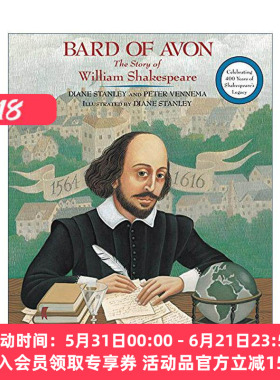 英文原版 Bard of Avon The Story of William Shakespeare 吟游诗人 莎士比亚的故事 美国图书馆协会推荐童书 进口英语原版书籍
