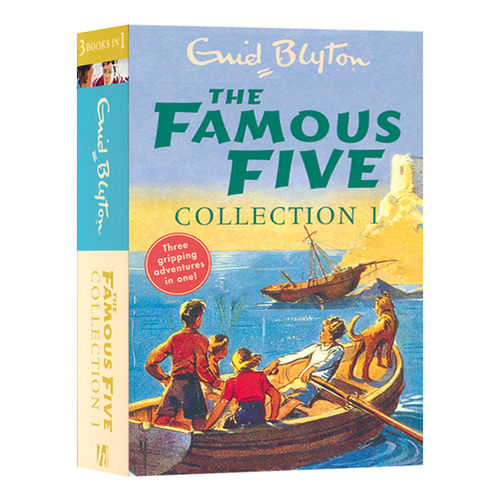 五个小伙伴历险记三合一故事集1-3 英文原版 The Famous Five Collection 英文版进口儿童英语章节小说 Enid Blyton 伊妮德布莱顿