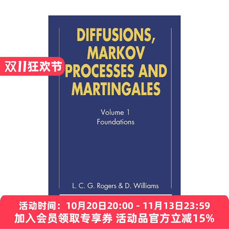 英文原版 Diffusions Markov Processes and Martingales 扩散 马尔可夫过程和鞅 剑桥数学图书馆系列 英文版 进口英语原版书籍