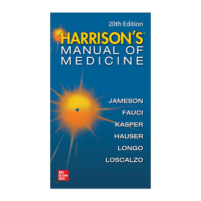 现货 英文原版Harrison's Manual of Medicine哈里森内科学手册 第20版 内科学口袋书 哈佛医学院教授Dennis L.Kasper进口英语书籍