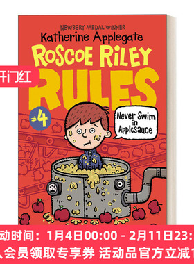 英文原版 Roscoe Riley Rules #4 Never Swim in Applesauce 罗斯科莱利规则4 英文版 章节桥梁书 进口英语原版书籍