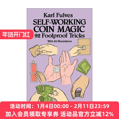 英文原版 Self-Working Coin Magic 92 Foolproof Tricks 半自动硬币魔术插图指南 Karl Fulves 英文版 进口英语原版书籍