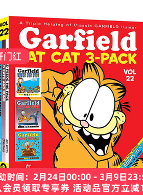 英文原版 Garfield Fat Cat 3-Pack #22 加菲猫漫画三合一合订本22 英文版 进口英语原版书籍