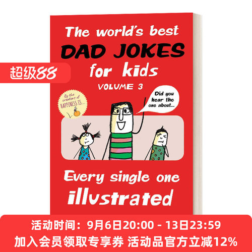 英文原版 The World's Best Dad Jokes for Kids Volume 3 很好笑的笑话3 幽默绘本 英文版 进口英语原版书籍